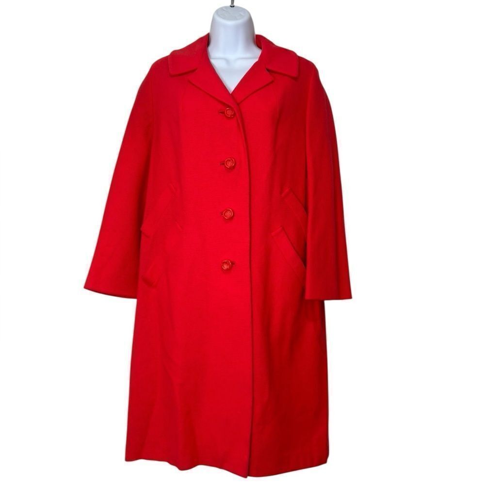 Vintage 1960s Jean Sutton Red Swing Coat – ILGWU Union Made USA medium